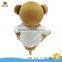 CE Standard Brown Teddy Bear Plush Toy With Embroidery Logo Custom Plush Teddy Bear With White T-shirt