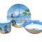 Colorful ceramic dinner sets 3 pieces children dinnerware