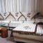 Cotton appliqued embroidery sofa cover
