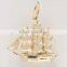 Alloy 3 Dimensional Sailboat Charms for Bracelet And Necklace Zinc Alloy Charms And Pendant