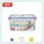 Rectangular disposable plastic food container