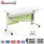 ZD-04 small metal folding table with wheel and front modesty panel