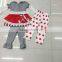 Baby girls red and outfits outifts Wholesale kids clothes 2015 best selling baby clothes wholesale price christmas girls outifit