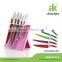 Sharp Stainless Steel Knife Set Non Stick Blades Multicoloured