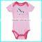 Cute animal embroidery lovely horse bodysuit for 1 year old baby clothes