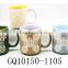 400ml microwave and dishwasher safe tea cups stoneware with flower design