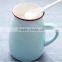 creamics milk cup with spoon & lid