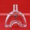 Wholesale cheap aluminium cap square bottles popularity round bottle 750ml bridge shape whiskey bottles