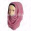High Quality Plain Chiffon Solid Color Muslim Hijab Soft Shawls Wraps Multi Color Big Size
