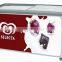 flat glass door display showcase freezer ice cream freezer chest freezer