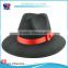 Blank promotion cheap felt hat fedora hat with woven