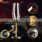 24K Gold Foil Glass Champagne Flutes , Drinking Glass Cup , Toasting Champagne Flute with Gift Box