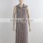 F5S11033 Fashion Print Women Long Dress Blouse