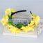 Stock Handmade Soft Multi Color Hair Accessories Headband, Synthetic Flower Fabric Hairbands