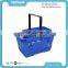 21L Single Handle Small Plastic Shopping Basket For Supermarket