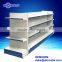 supermarket gondola double sided slatwall metal shelving