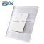 glass panel wall electronic switch 1gang 2way white