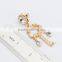 Factory directly key shape pendant earring rose gold plated jewelry dangling women's jewelry