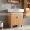 1016 Solid wood bathroom vanity cabinet with fancy washbasins