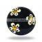 Ceramic Alaskan Black Flower White Knob