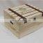6 Bottle Bottom batten wine gift box with belt decoration