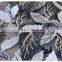 Vogue mesh gold yarn leaves embroidered lace fabric for garment