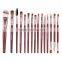 15pcs nylon hair cosmetic makeup brushes mainly for eye and lip beauty care