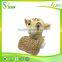 100% Polyester Promotional animal head plush baby blanket