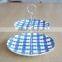 2 layer plate with rack,porcelain with decal printing