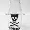 decal Wholesale 1 liter 250ml Milk Glass Bottles With black screw caps