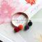 colorful pom pom gold cuff bangle Bohemian pompon cuff bangle