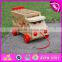 2015 New wooden push toy for kids,Lovely cute wooden toy pull for children,Best seller mini wooden car toy with puzzle WJ276157