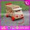 2015 New wooden push toy for kids,Lovely cute wooden toy pull for children,Best seller mini wooden car toy with puzzle WJ276157