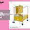 Rolling Storage Bins 3 Tier Sturdy Lightweight Medical Drawer Trolley