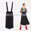 OEM Flowing Women Fashion Palazzo Pants Trousers for Women Fashion Black Dyed Loose Fitted Pants