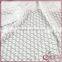 Scalloped white shining metallic design fancy knitted lace fabric for dress
