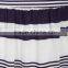 Wholesale Women Apparel Striped Casual Elasticated Waist Navy and White Gauze Skirt(DQE0349SK)