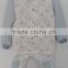 cool baby boys light blue and white printed knit rompers for winter