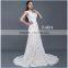 High Quality Italian Lace Cap Sleeve A Line Long Wedding Dress