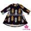 FAUX SUEDE Evening Dress Long Sleeve Printed High-Low With 2 Pockets Latest Frock Designs