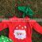 Fashion Christmas Grils Otufits Baby Kids Wear Santa Red Top Kids Green White Dot Pants With Mtaching Headband Set