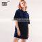 2017 Latest fashion half sleeve womens velvet hoodie dress