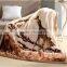 100 polyester printed warp knitted thick mink blankets wholesale