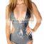 B40291A New arrival sexy shiny swimwear