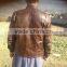 high quality Genuine sheep vintage brown leather jacket for men