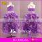 Custom Made Purple Organza Ball Gown One Shoulder Flower Girl Dress