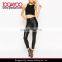 Women Tight Black Stretch Skinny Leggings Faux Leather Bodycon Pants