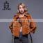 Winter Double-Breasted Leather Double Face Lamb Shearing Sheep Fur Woman Jacket