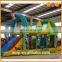 kids entertainment pvc tarpaulin clown inflatable combo bouncer slide