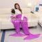 Classic style winter warm family mermaid tail blanket